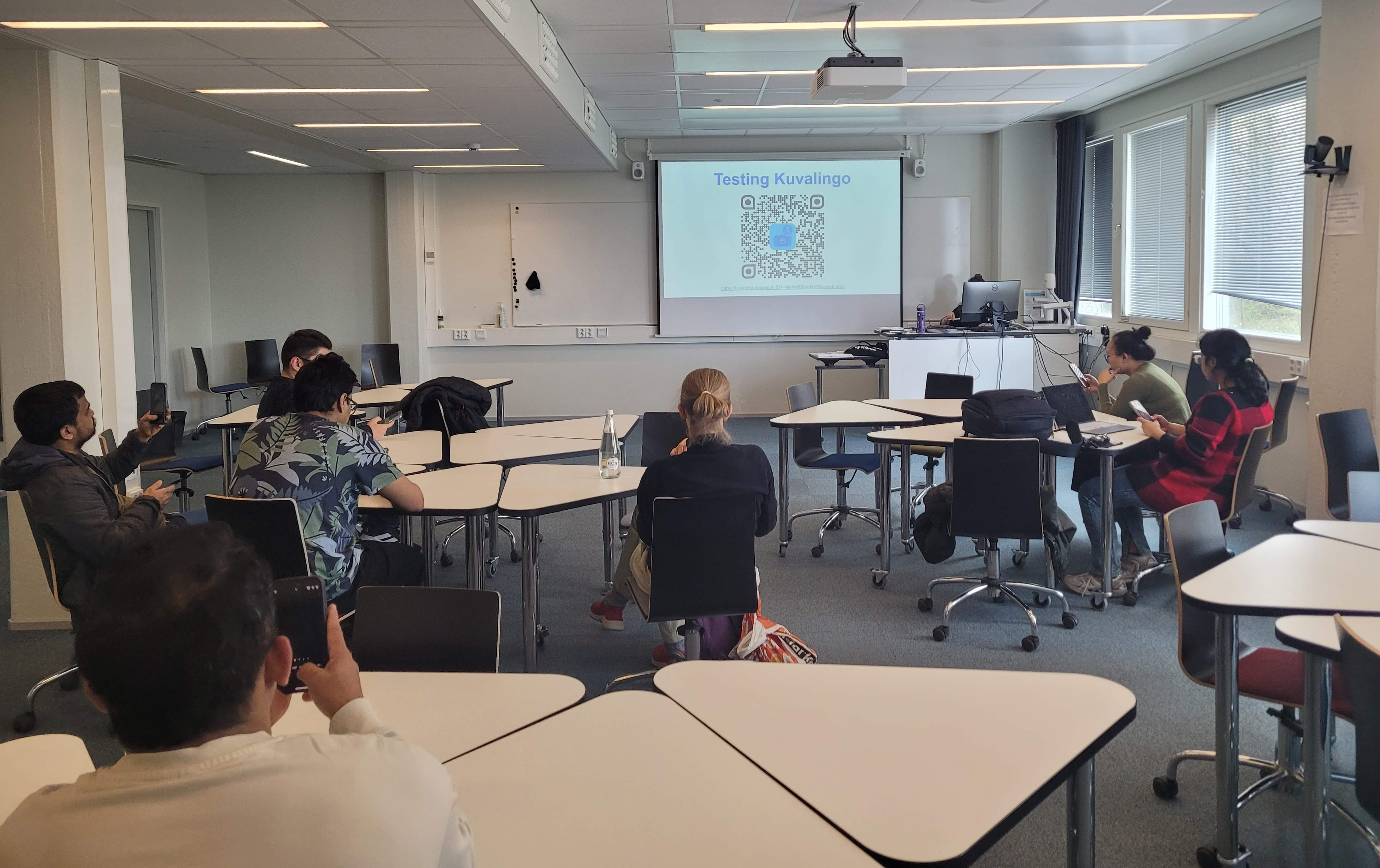 Screenshot of KuvaLearn app in use